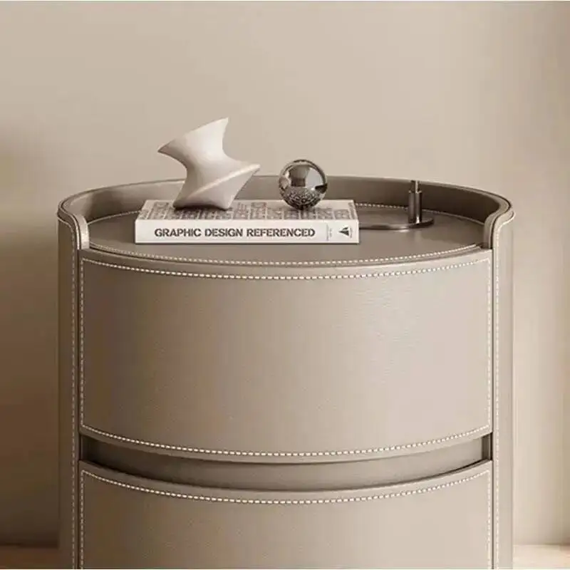 

Lateral Table Laden Minimalist Filing Bed Designer Modern Storage Bedside Table Smart Wooden Table De Chevet Italian Furniture