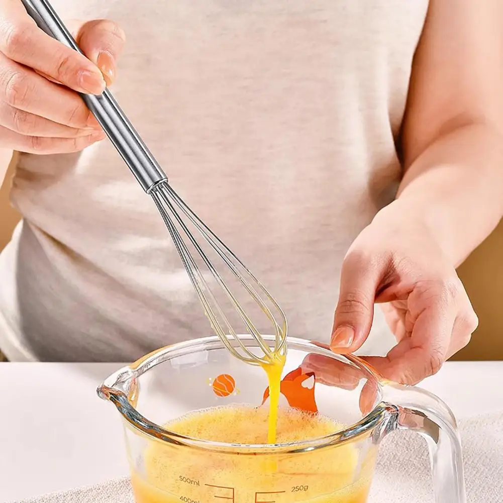 Mini Manual Egg Beater Stainless Steel Hand Mixer Coffee Blending Whisk Kitchen Tool for Mixing Sauces Whisking Batters view 4