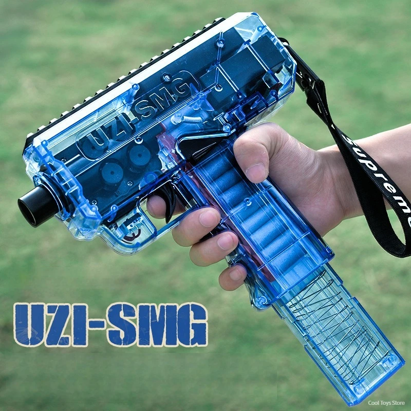 UZI Elektrische Zachte Kogel Speelgoedpistool Automatische Schieten Speelgoed Machinegeweer Model Airsoft Launcher Wapens voor Mannen Jongen Kind Outdoor Games