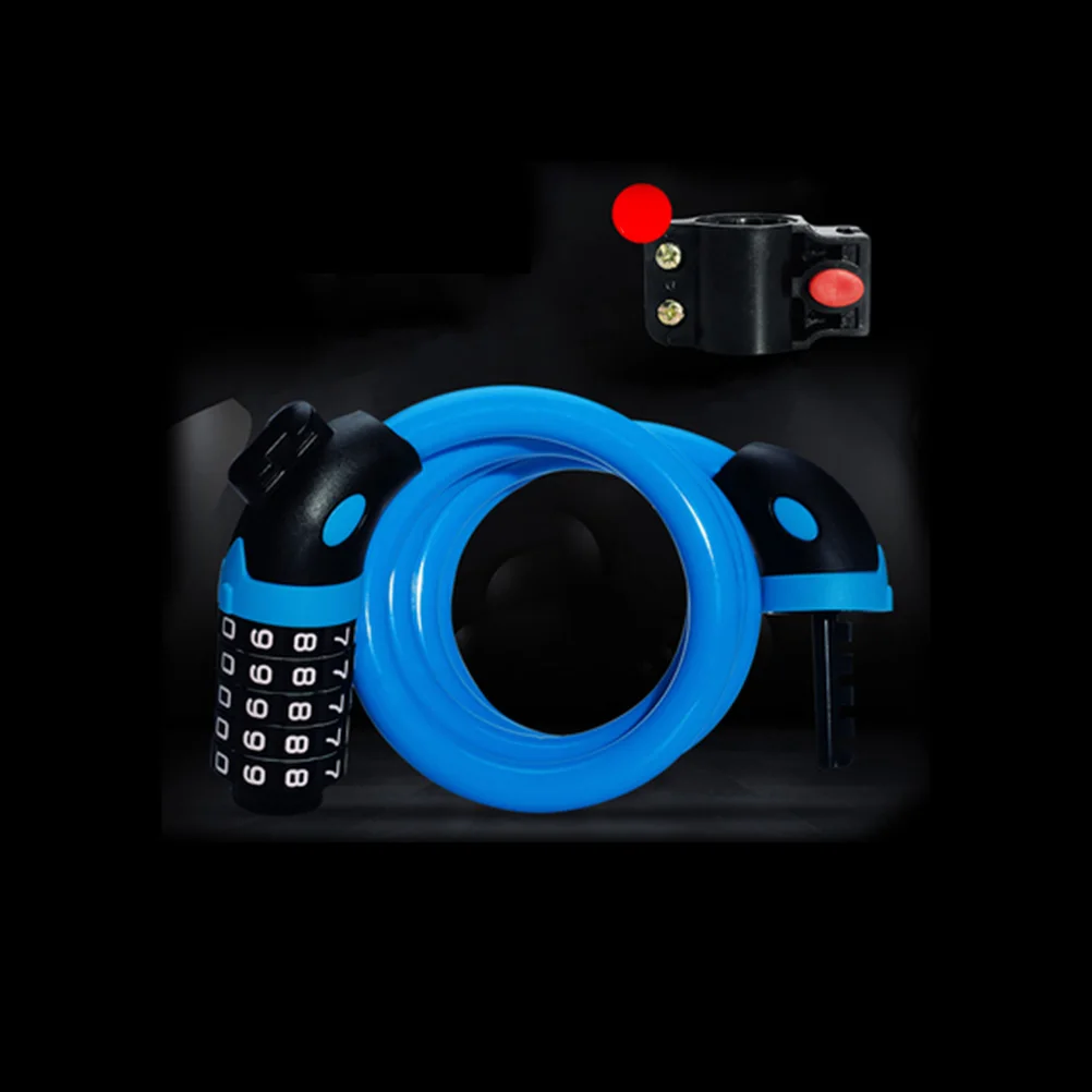 

4 Steel Cable Lock Cycling Heavy Duty Cable Combination Password Bike Cable Lock Cable Coded Chain Lock Blue