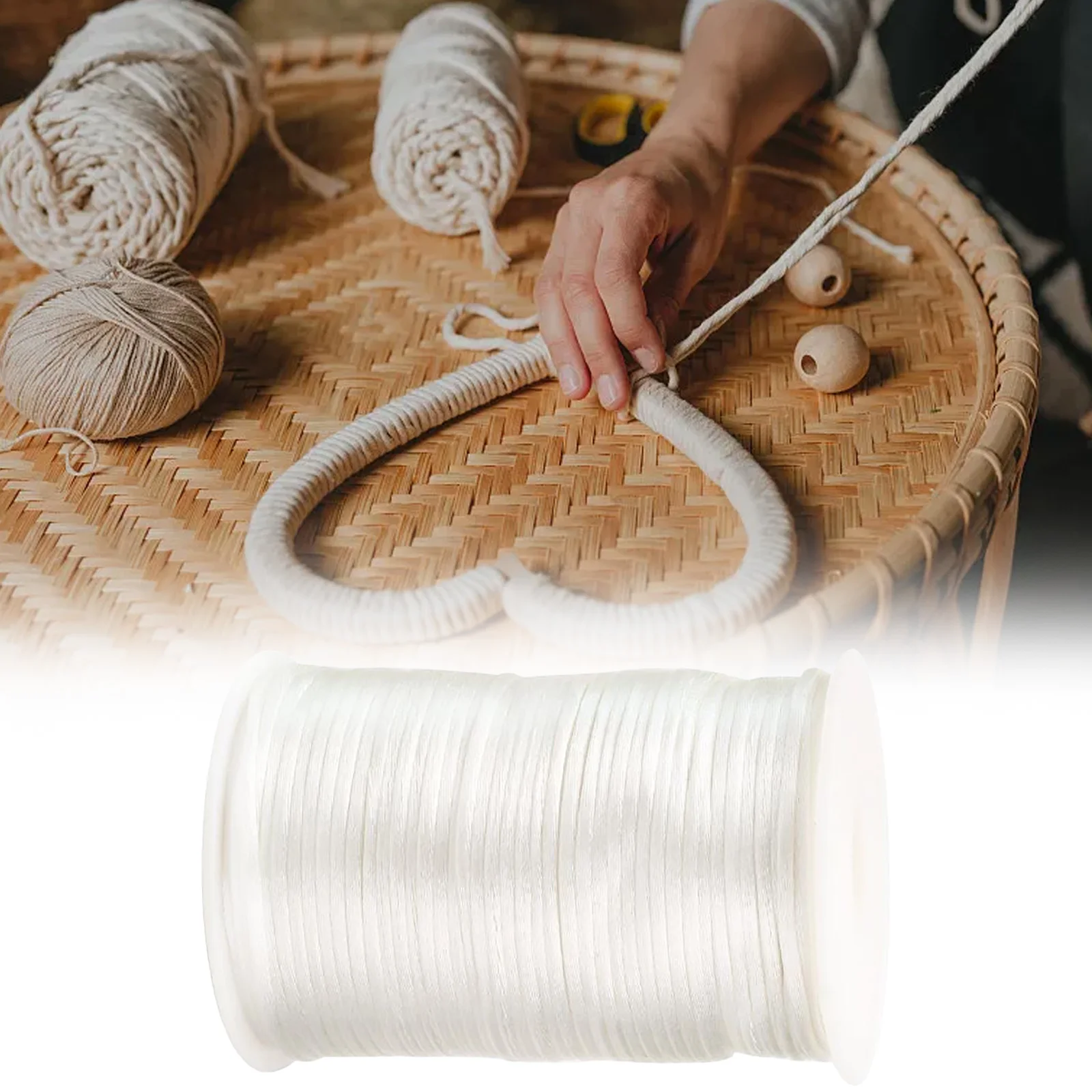 

Kids Arts And Crafts Organizers And Storage 2mm X 100 Yard Satin Tail Rope Chinese Knot Woven Rope Diy Handmade Jewelry New