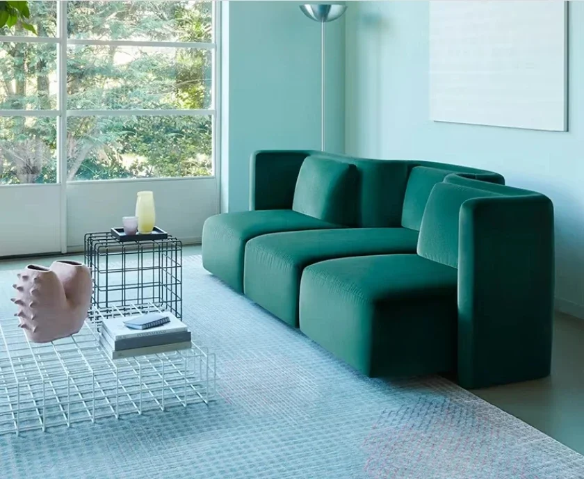 

Современный простой тканевый S-образный изогнутый подлокотник для гостиной в вестибюле отеля