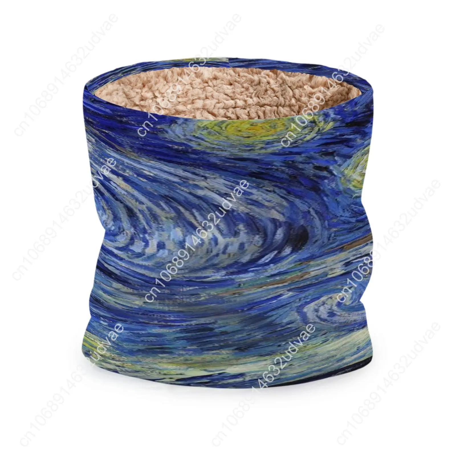 Bufanda de cuello de punto para hombres y mujeres, envoltura de cuello de anillo, pintura al óleo de Van Gogh, Bandana cálida, bufandas faciales