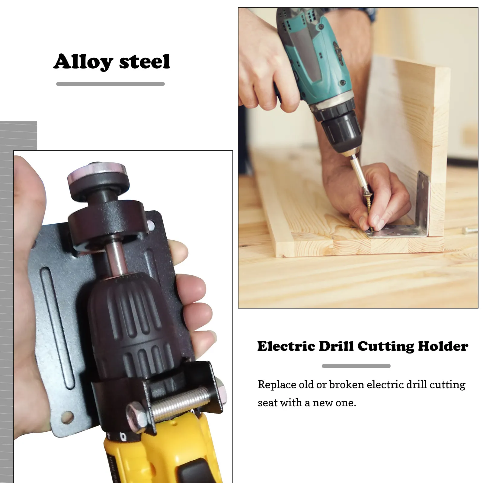 1 set 1 Set Grinding Machine Bracket Durable Alloy Steel For Wood Plastic Metal Cutting Polishing Electric Drill Attachment