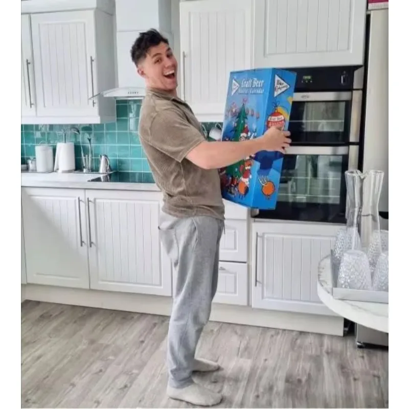 Customization.Wine Advent Calendar Mystery Box Wholesale Custom Logo Cardboard Beer Advent Calendar Box