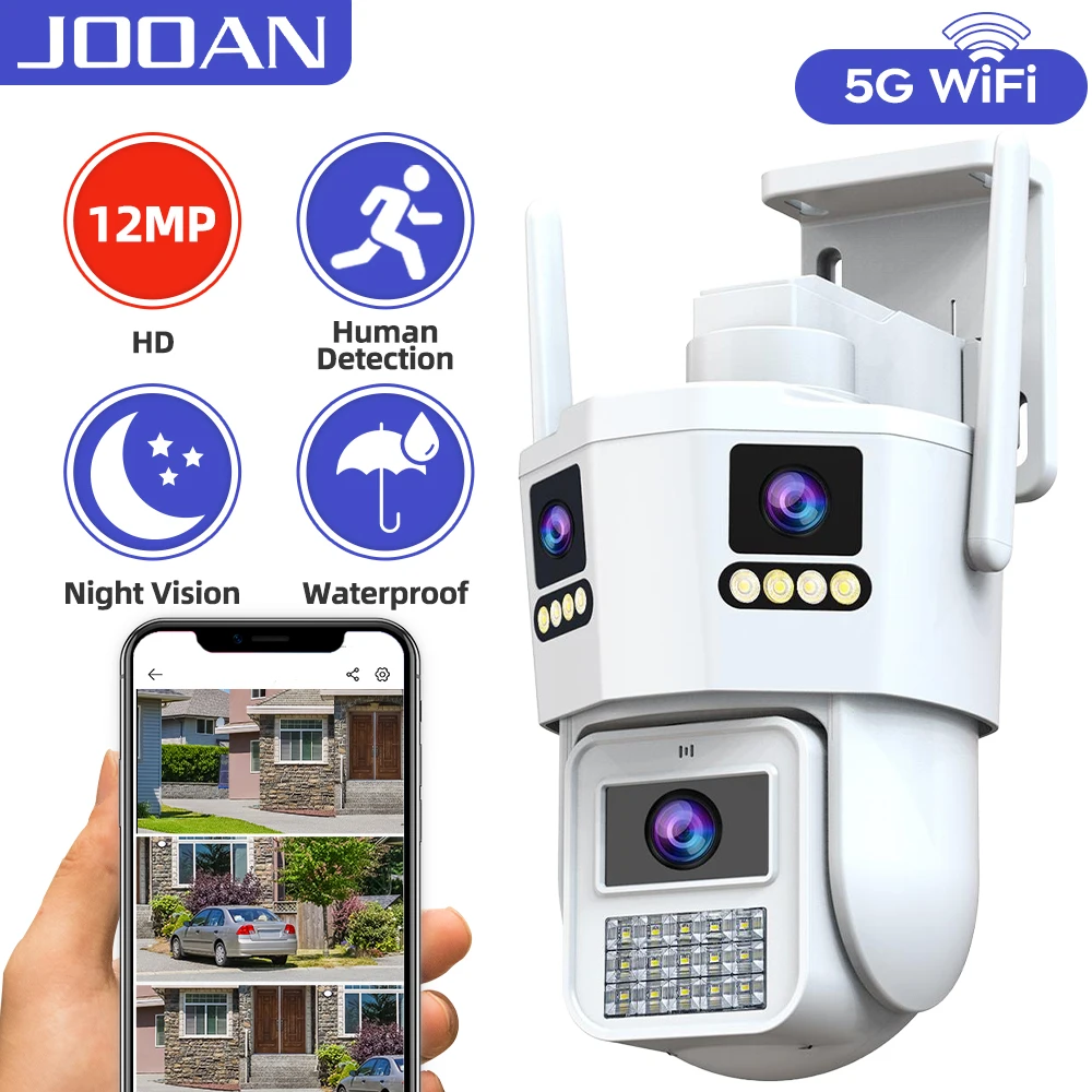 jooan-12mp-wifi-ptz-camera-outdoor-three-screen-human-detection-security-ip-camera-night-vision-waterproof-cctv-surveillance