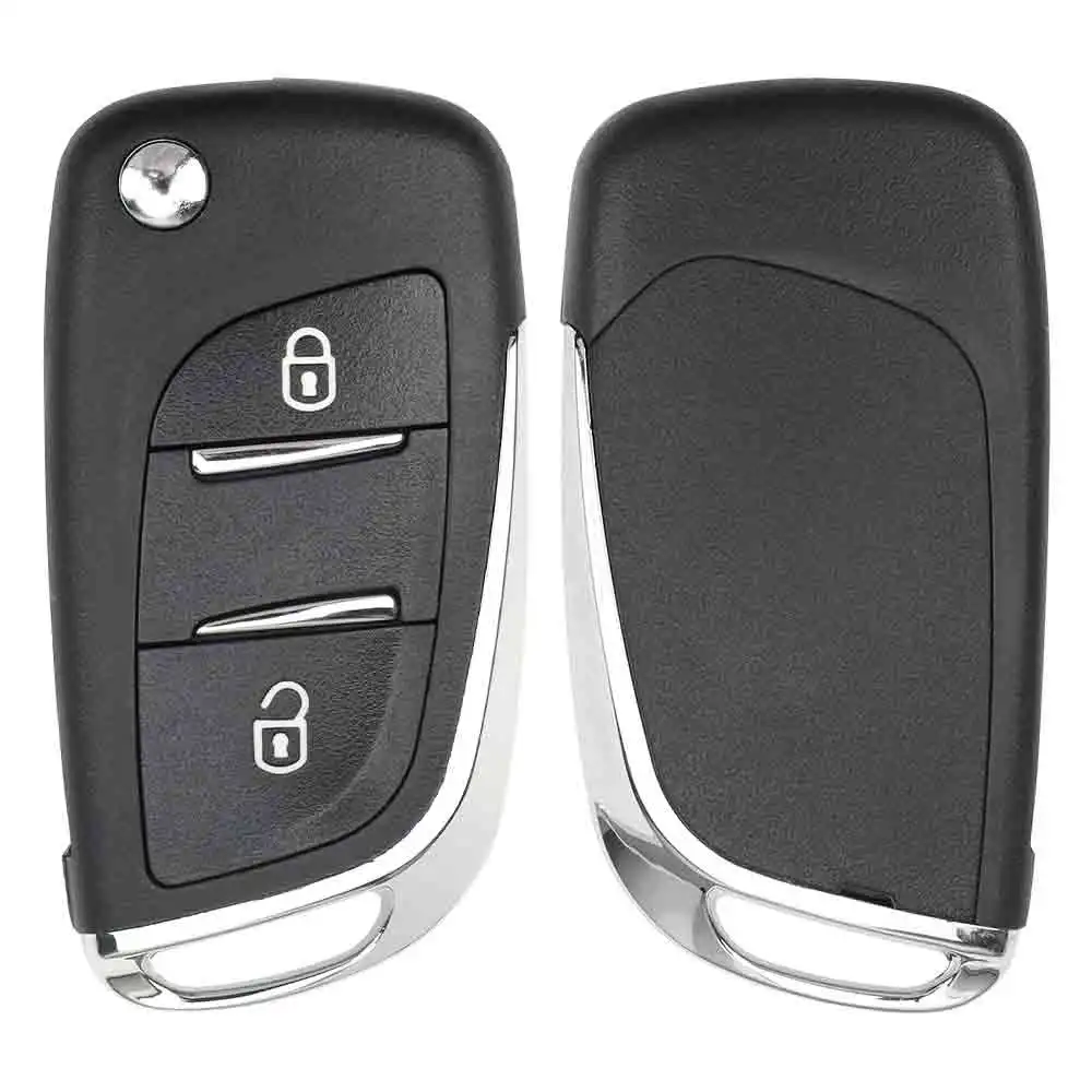 SilKY   433MHz ASK/FSK Modified Flip Remote Car Key For Peugeot 107 207 307307S 308 407 607 CE0536 VA2/HU83 PCF7961 2/3 BTN Key