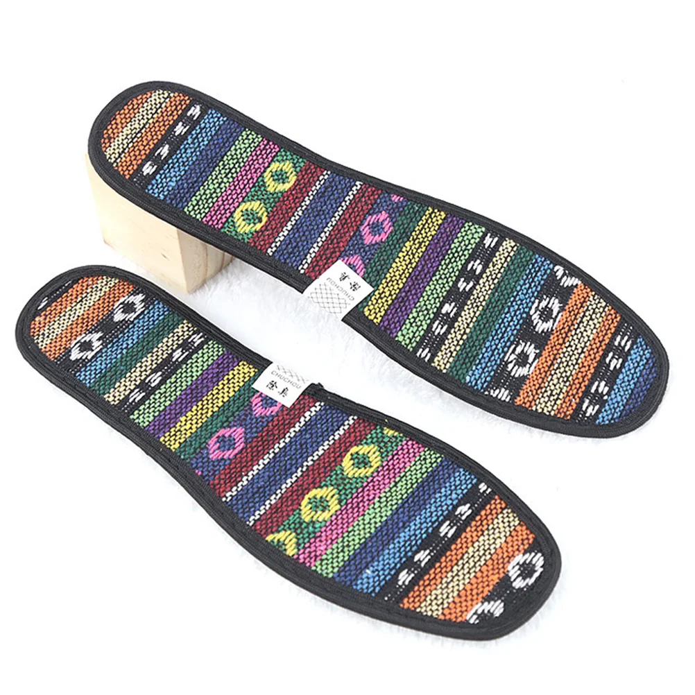 Shoe Smell Eliminator Bamboo Charcoal Insole Foot Inserts Shoe Pads Cutable Thin Insoles Hand Embroidered Insoles Size 44