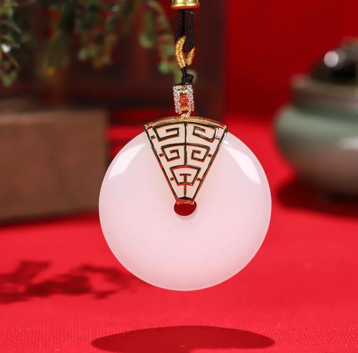 

50 мм натуральный белый нефритовый пончик ожерелье женские ювелирные изделия китайский нефрит Hetian нефрит пончик кулон свитер цепочка ожерелья