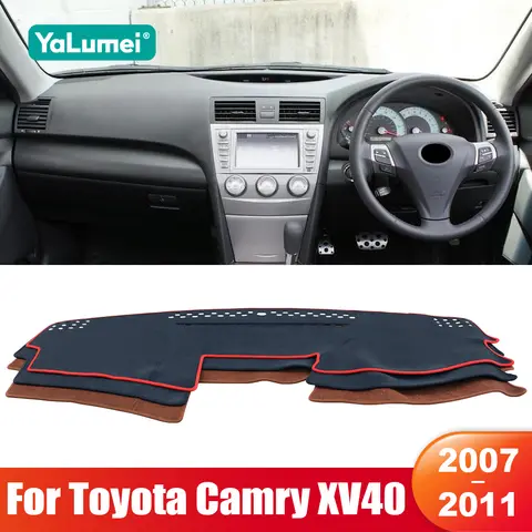 도요타 캠리 XV40 2007 2008 2009 2010 2011 자동차 대시보드 커버 계기판 햇빛 가리개 매트 미끄럼 방지 패드 액세서리
