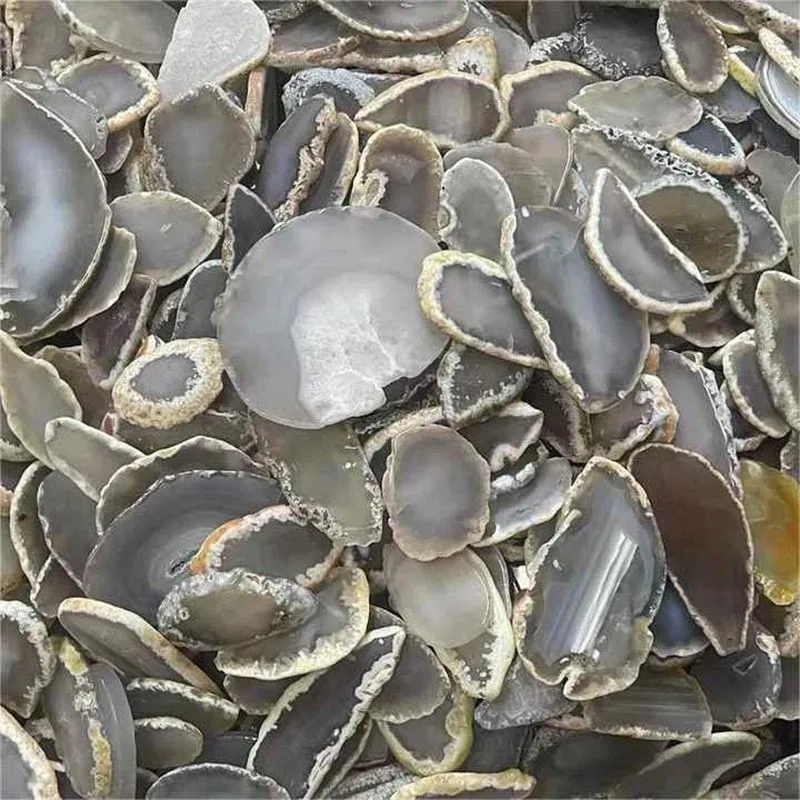 Natural crystal agate flake mineral specimens