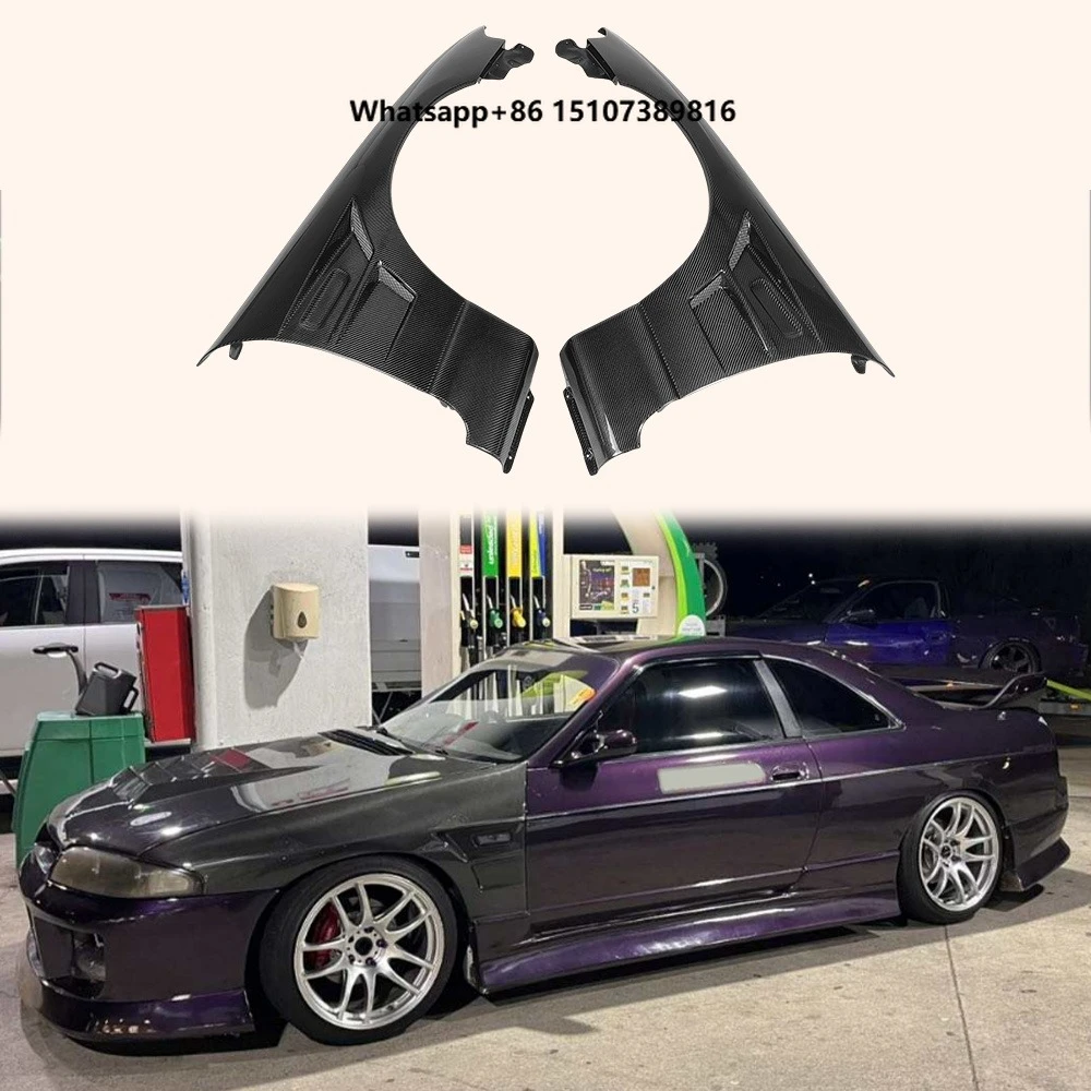 For Skyline R33 (GTS Only) Spec 1 BN-Style Carbon Fiber Front Fender Pair