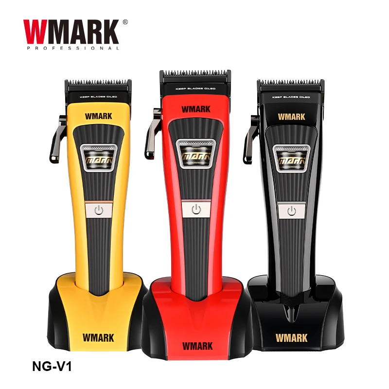 WMARK NG-V1 Hair Clippers Men Professional DLC Blade 8500RPM Base Charger External Rotor Brushless Motor Hair Cutting Machine