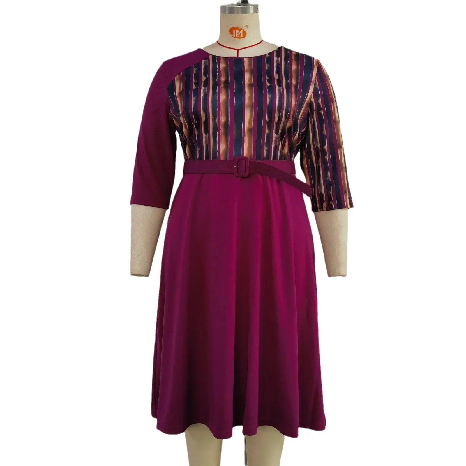 Элегантные вечерние платья в африканском стиле для женщин, весна 2024, рукав 3/4, круглый вырез, большие размеры, миди-платье, наряды, платья Анкары