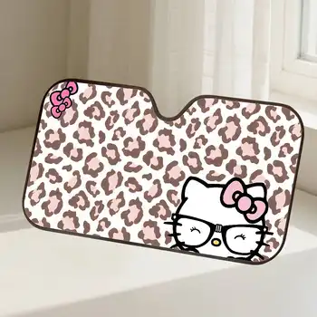 H-Hello Cat K-kitty Bilsolskydd Gardiner Vindruta Framrute Visir 70x130cm Solskydd Solskydd Pläd Present Nyhet Bil 12 best sales Hell cat car - №6