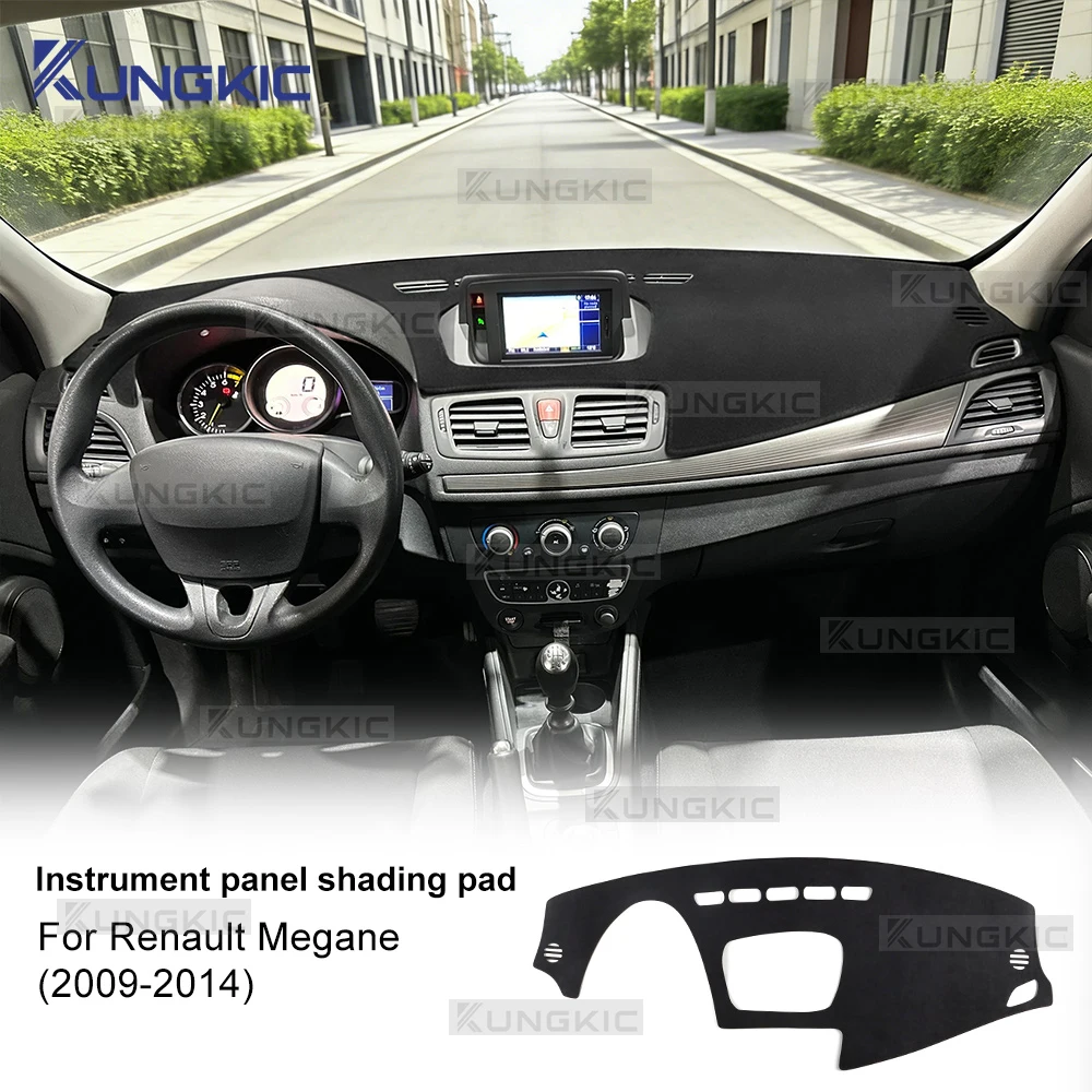 

Для Renault Megane 3 III MK3 2009 2010 2011 2012 2013 2014 защитный коврик для приборной панели автомобиля, летний фланелевой коврик с левым рулем и RHD, солнцезащитный козырек