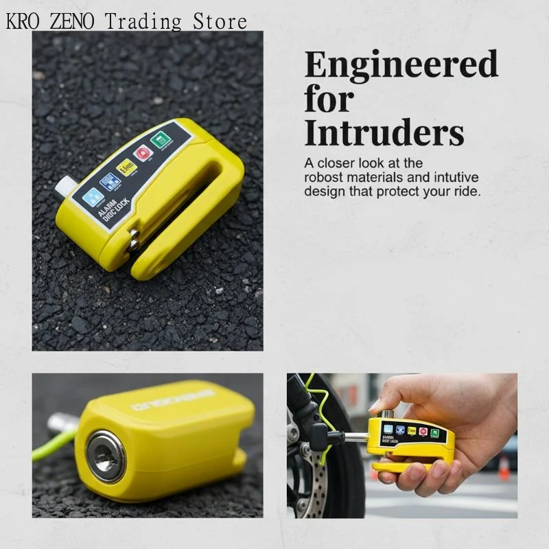 Vibration Sensitive Alarm Disc Brake Lock for Motorbike Bicycle Scooter Anti Theft Device