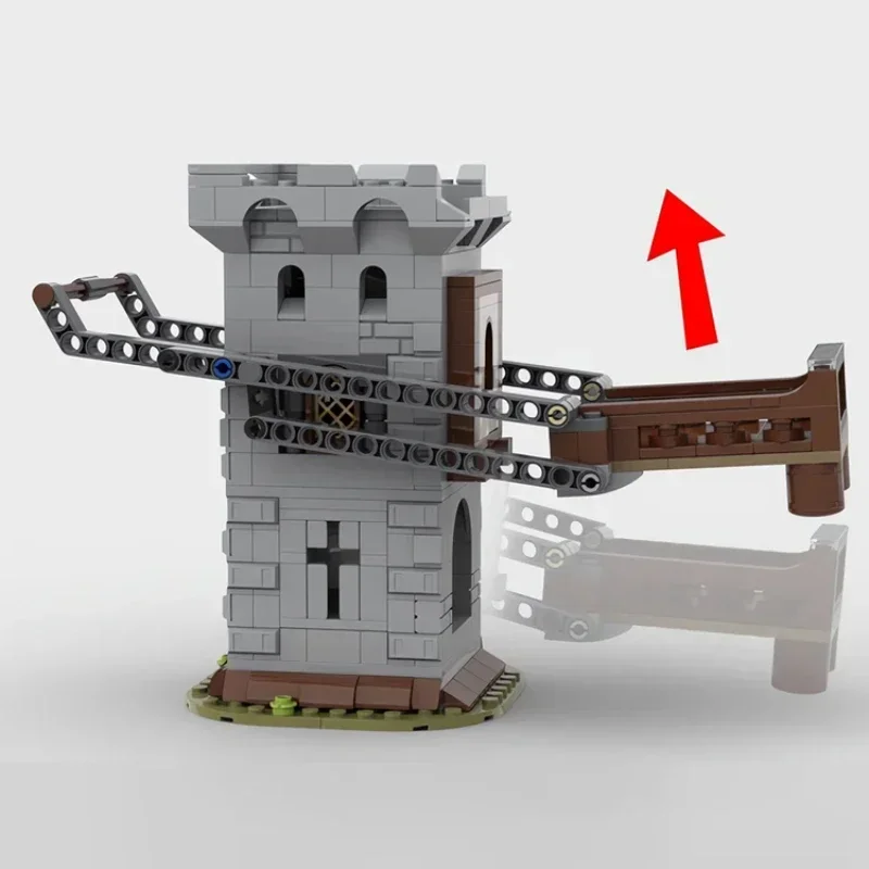torre creativa del rullo dei dadi 	 mattoni dadi rullo torre rotolante castello blocchi creativi regalo modulare medievale moc mattoni medievaliChri