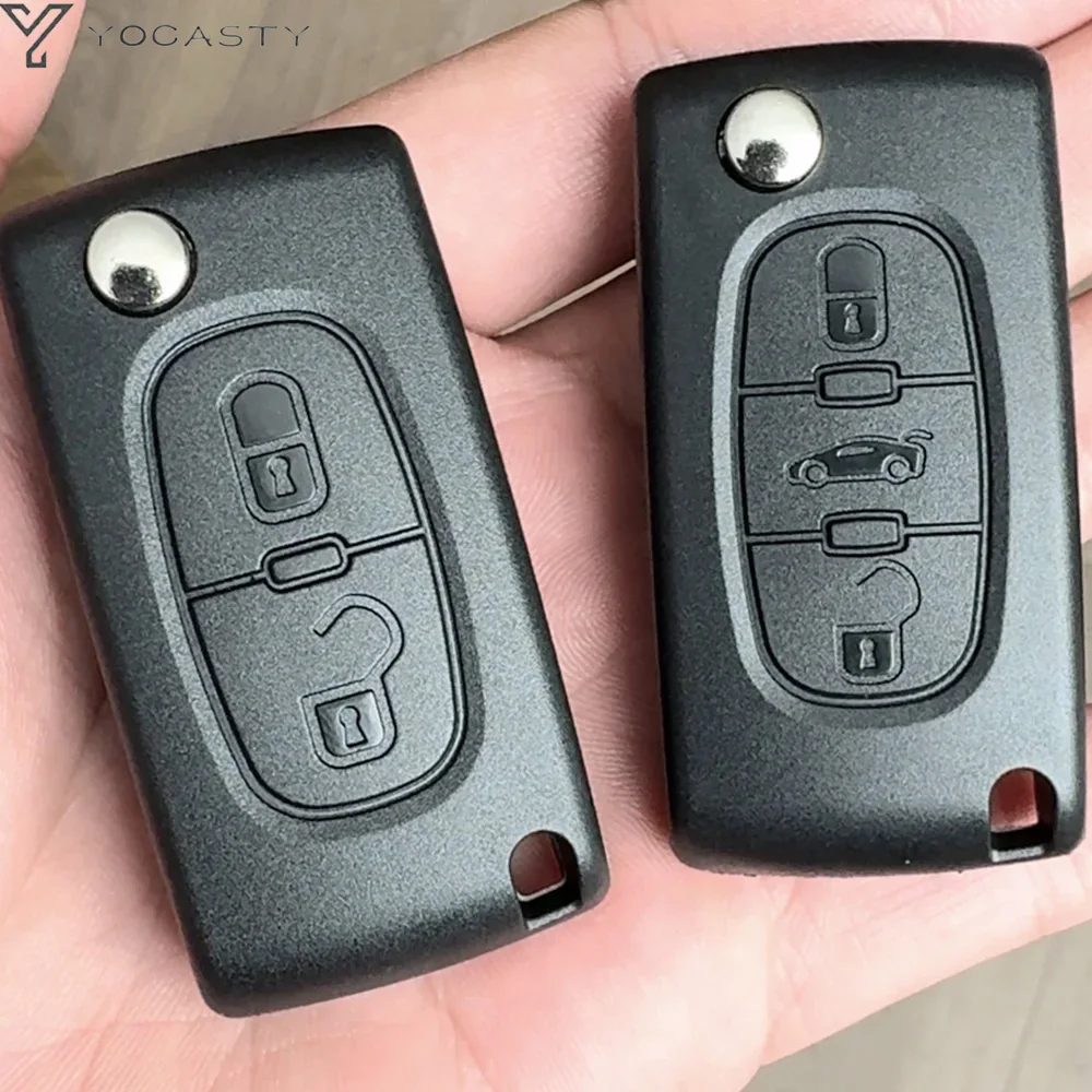 Flip Remote Car Key ASK FSK For Peugeot 207 307 308 407 607 807 For Citroen C2 C3 C4 C5 C6 Xsara Berlingo CE0536 CE0523