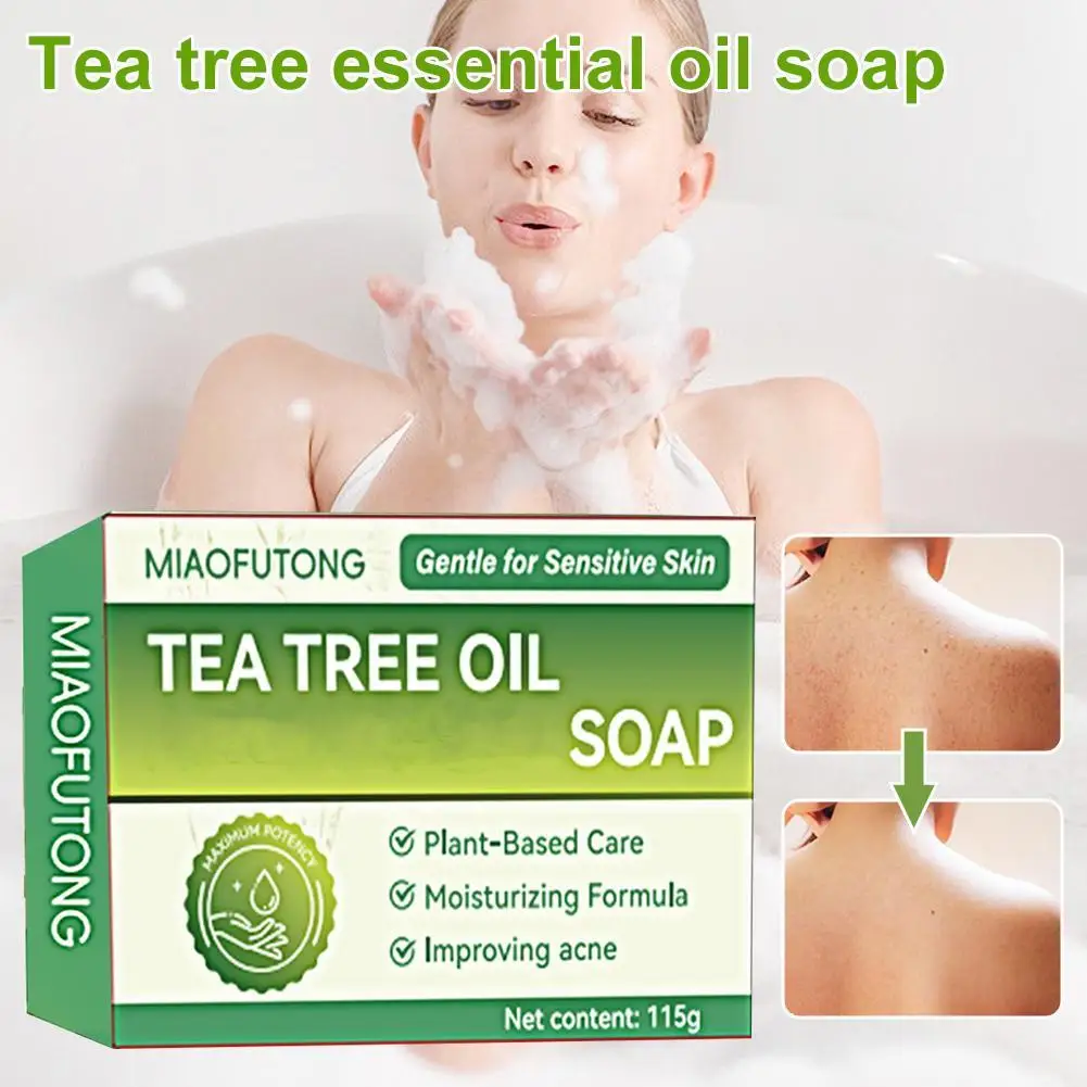 

Tea tree oil soap Plant Essential Oil Cleansing Soap, Mild Cleansing Scrub, Granular Soap To Improve Skin Roughness