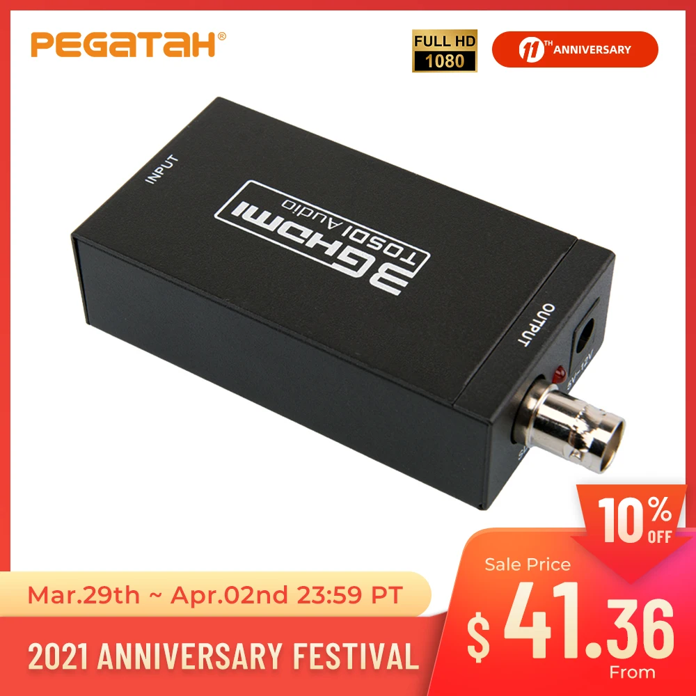 

Mini HD HDMI to 3G-SDI bnc video Converter SDI to HDMI Video Converter with Adapter BNC 1080P Converter Detection for Camera