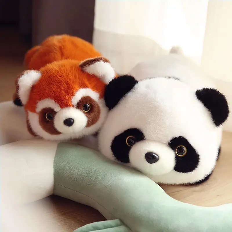 Doppelseitige Flip Panda kleinere Puppe weiches Kissen reversible Kinder niedlichen Cartoon verwandeln Plüsch puppe Baumwolle Kinderspiel zeug 2024 neu