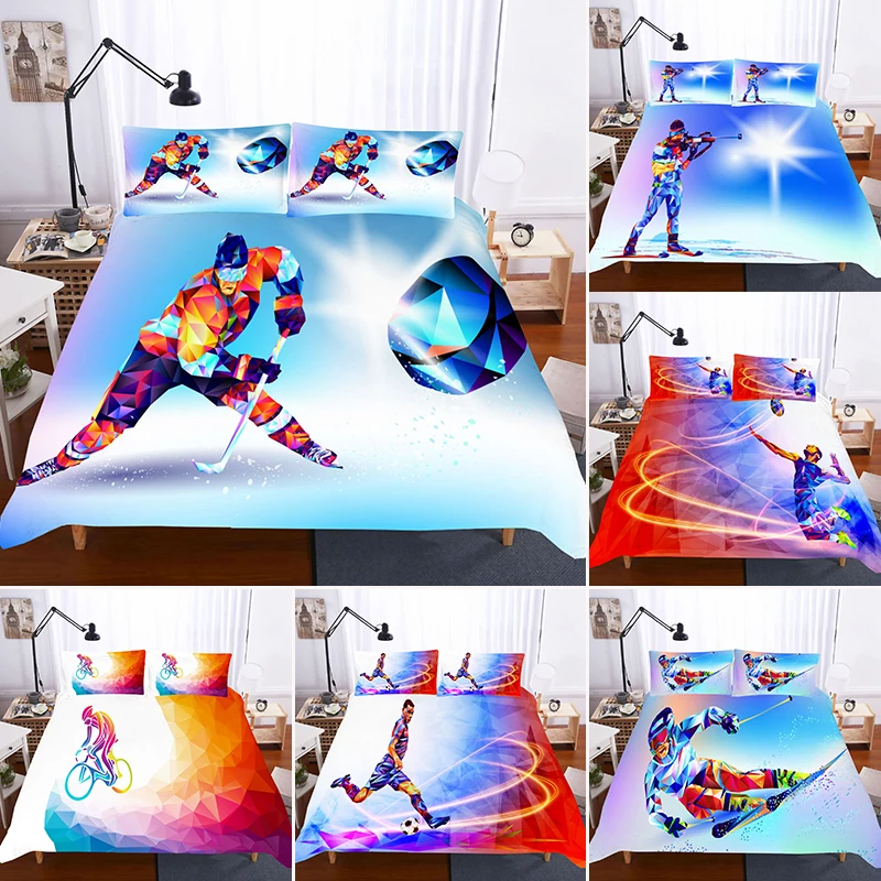 

Sports Competition Theme Duvet Cover with Pillow Cover Bedding Set Single Double Twin Full Queen King Size Bed Set Bedroom Decor