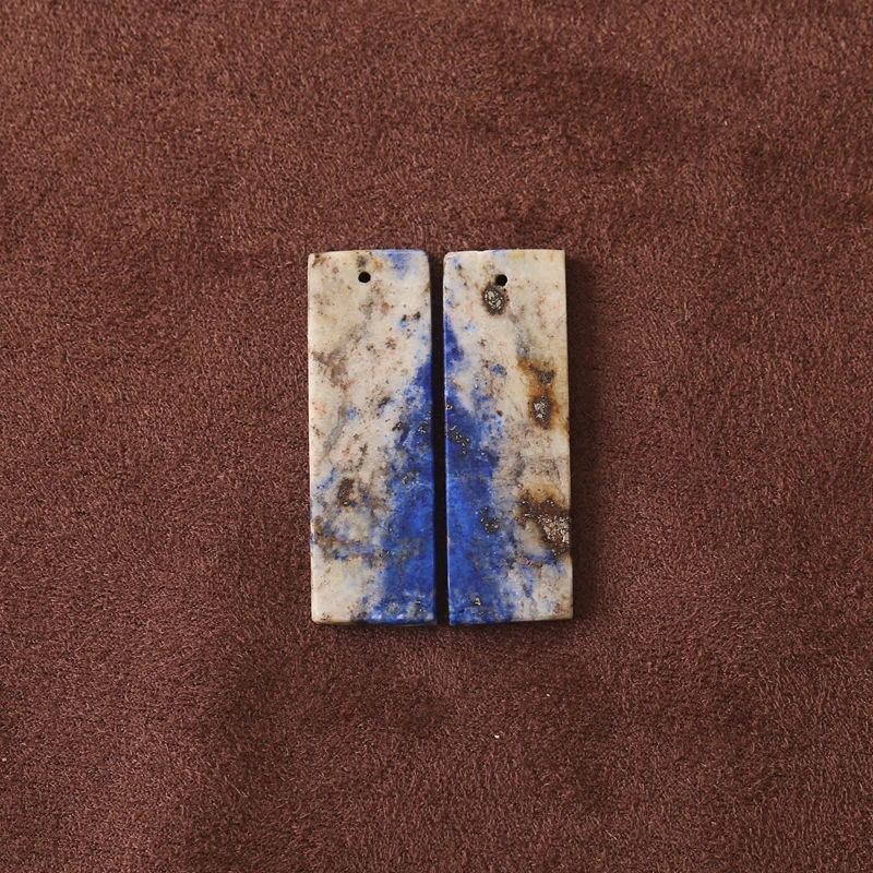 

Natural Lapis Lazuli Rectangle Earring Beads 35x11x3mm 5.7g Fashion DIY Jewelry Making Accessories