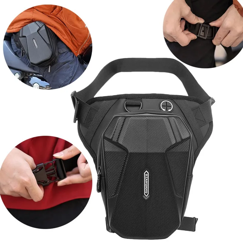 

Motorcycle Leg Bag Hard Shell Motorbike Hip Bum Pack Bags Expandable Waterproof Mobile Phone Purse Motorcycle Accessories