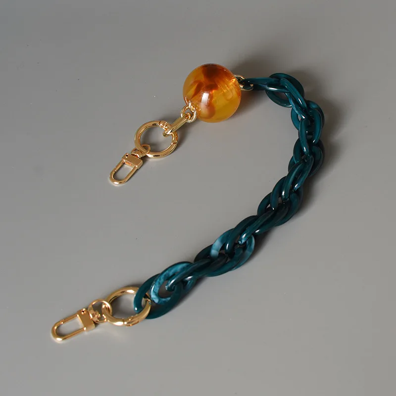 

DIY 40cm Acrylic Decorative Chain: Portable Multi-Color Lanyard for Phone Case & Bag Accessory 가방 체인