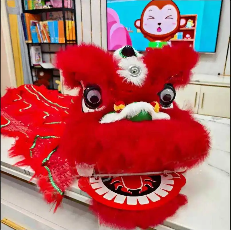 Upmarket 12 inch 2-5 Age Lion Dance Costume Festival Performance Gift Props Tradition Party Carnival Stage