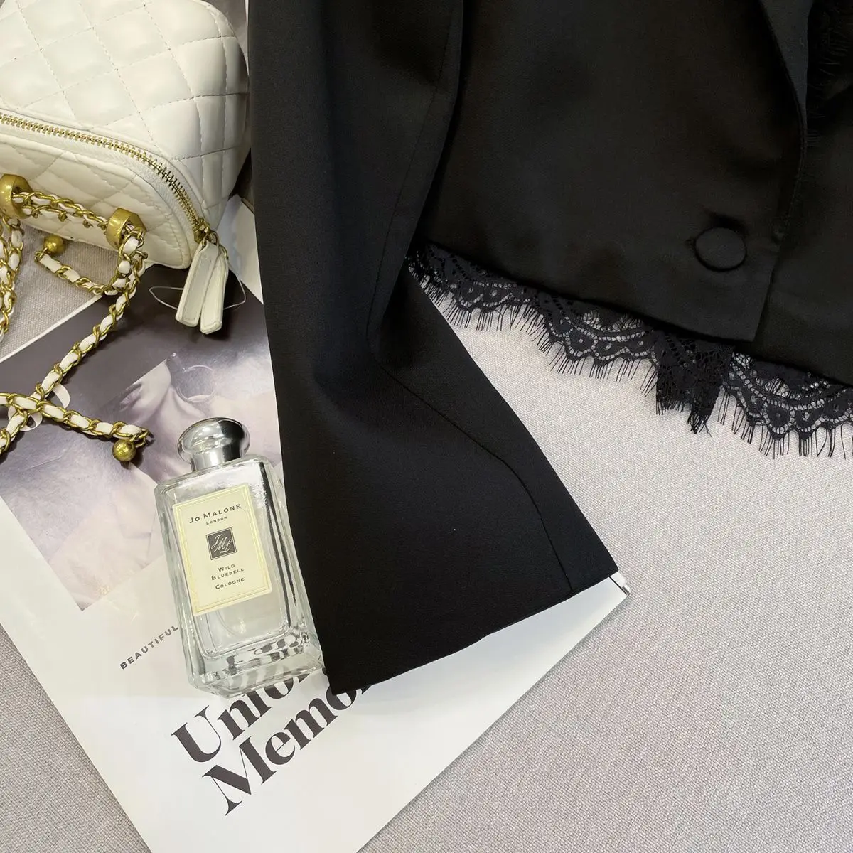 

Ele Bla кружевной костюм Jaet, женский утягивающий топ на весну и осень, модная универсальная верхняя одежда