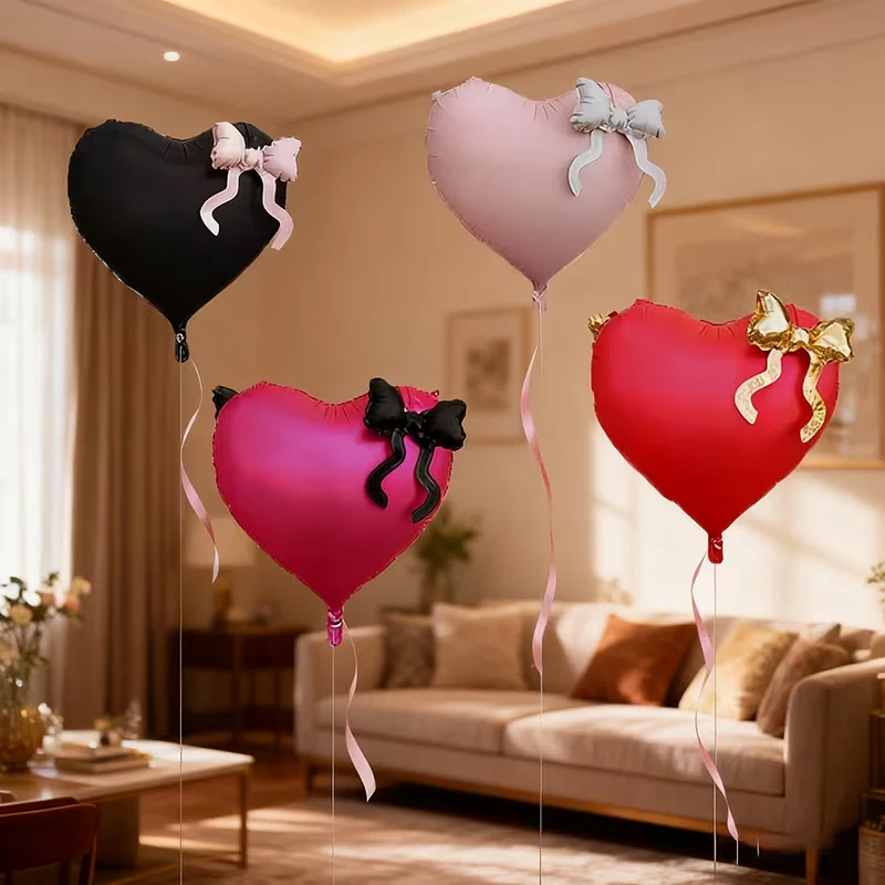 قطعتان من بالون الحب مقاس 22 بوصة مع ربطة عنق، لتزيين عيد الحب وحفلات الزفاف والذكرى السنوية وديكور الجو #3