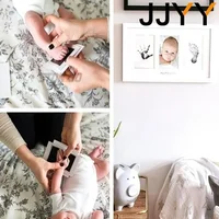 DIY Handprint Footprint Kit Ink Pads Photo Frame Toddlers Souvenir Clean Safe Baby Shower Gift 3