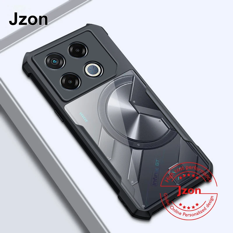 Jzon For Infinix GT 20 Pro 5G Phone Case Transparent Back Cover Shockproof Protective Clear Shell