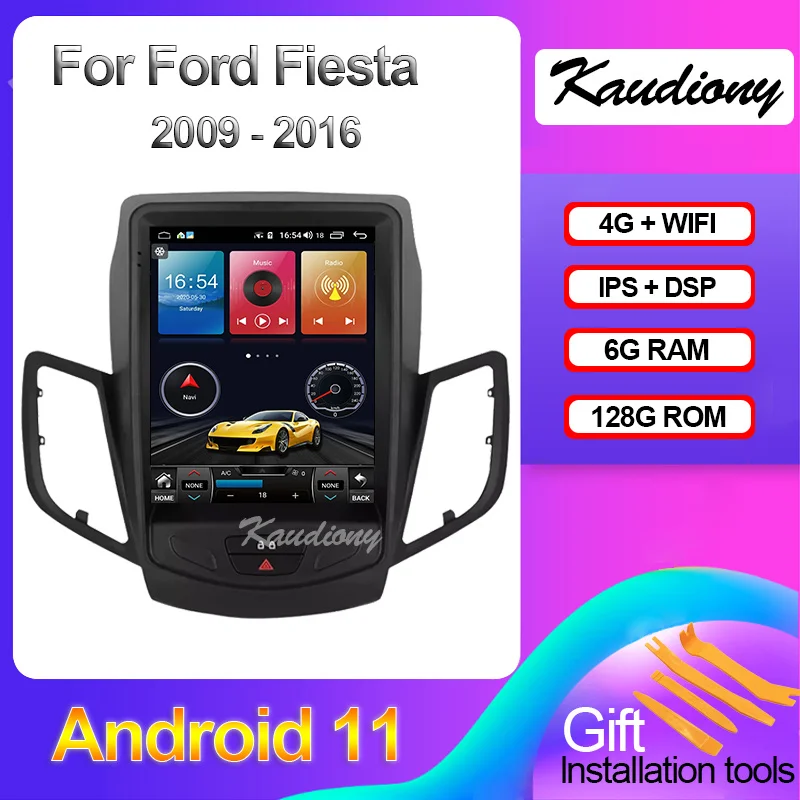 

Kaudiony 10.4" Android 11 For Ford Fiesta Car DVD Multimedia Player Auto Radio Automotivo GPS Navigation Stereo 4G DSP 2009-2016