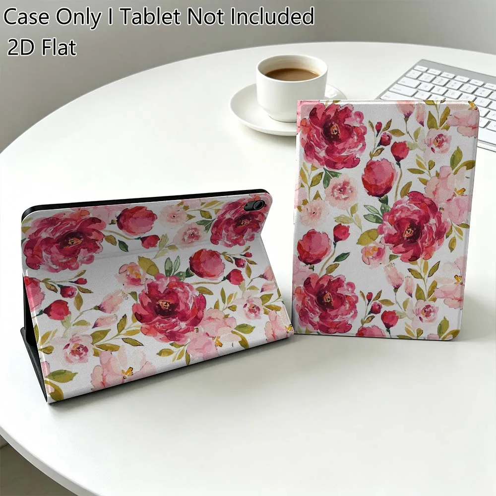 

Flower Art Popular Beautiful Gift For iPad Pro Air Mini 2 3 4 5 6 7 6th 7th 10th 11th 10.2 9.7 10.5 11 Foldable Tablet Case