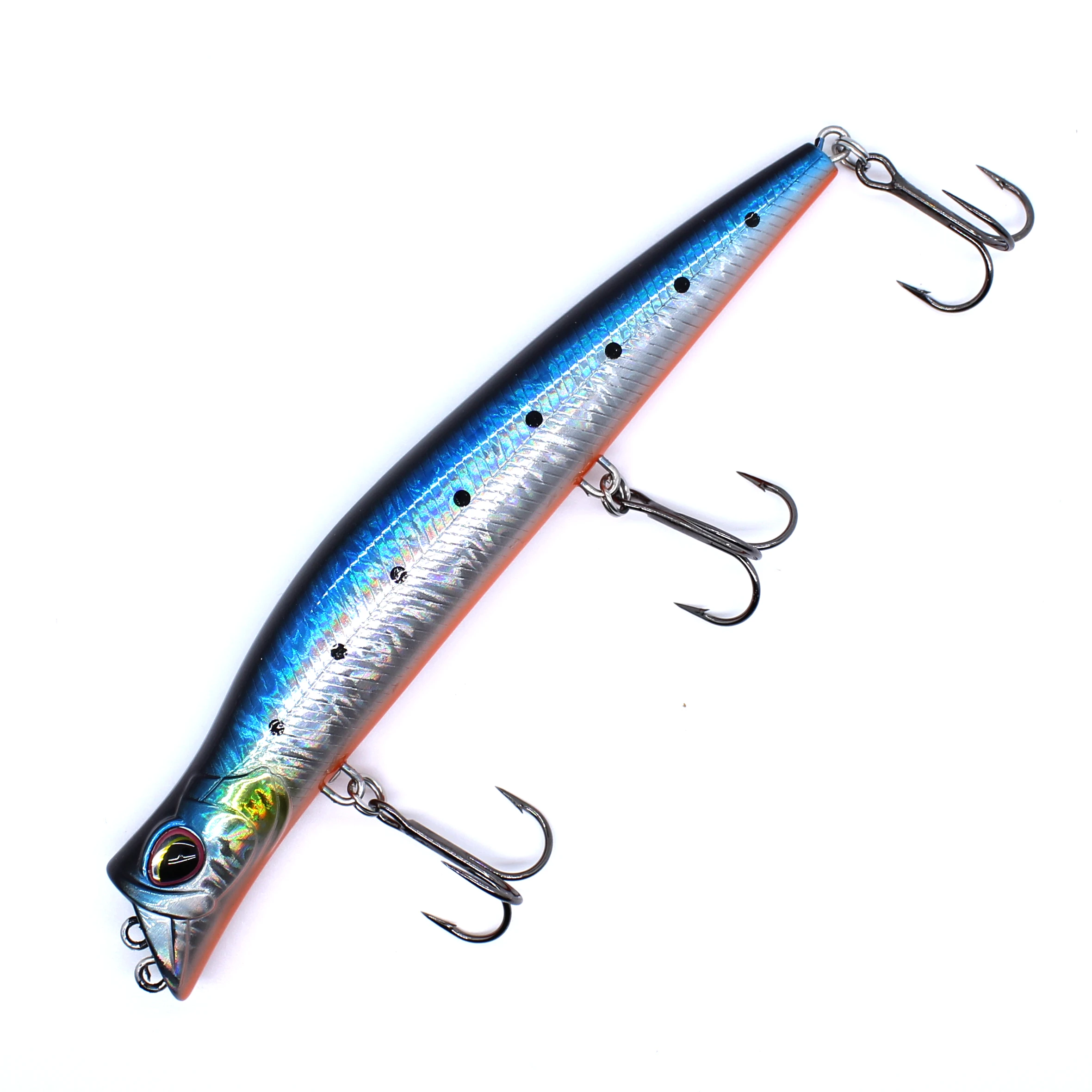 AOCLU Topwater Hybrid 130mm 17,5g Bleistift Stick Harten Köder Wobbler Rassel Zwei Ton VMC Haken 1PC Draht salzwasser Seebarsch Angeln – Detail 13