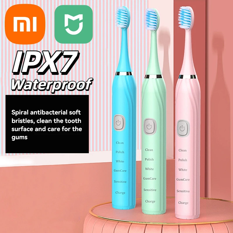 

﻿ XIAOMI звуковая электрическая зубная щетка, водостойкая ультразвуковая вибрация, портативная, на батарейках, для взрослых и детей, для ухода за полостью рта
