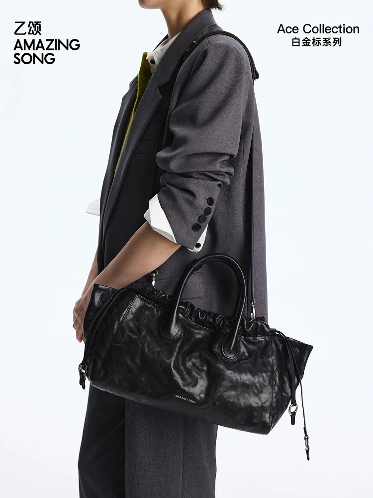 

Amazing Song Cloud Hobo Bag Handheld Crossbody Bag Large 2025 New Water-dyed Vegetable-tanned Top-Grain Cowhide