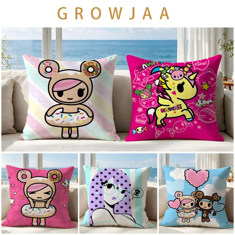 Brand Tokidoki Cushion Cover Throw Pillow Short Plush Fresh Natural Cushion for Living Room Sofa Ornament Present Gift