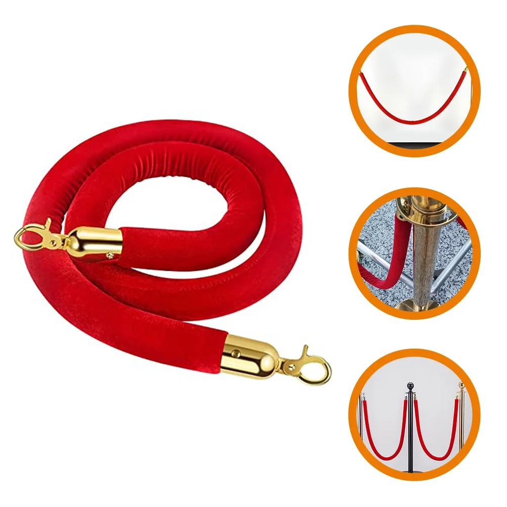 Concierge Post Lanyard Crowd Control Rope Fleece Stützen Samtbarriere mit Haken für Warteschlange und Seile