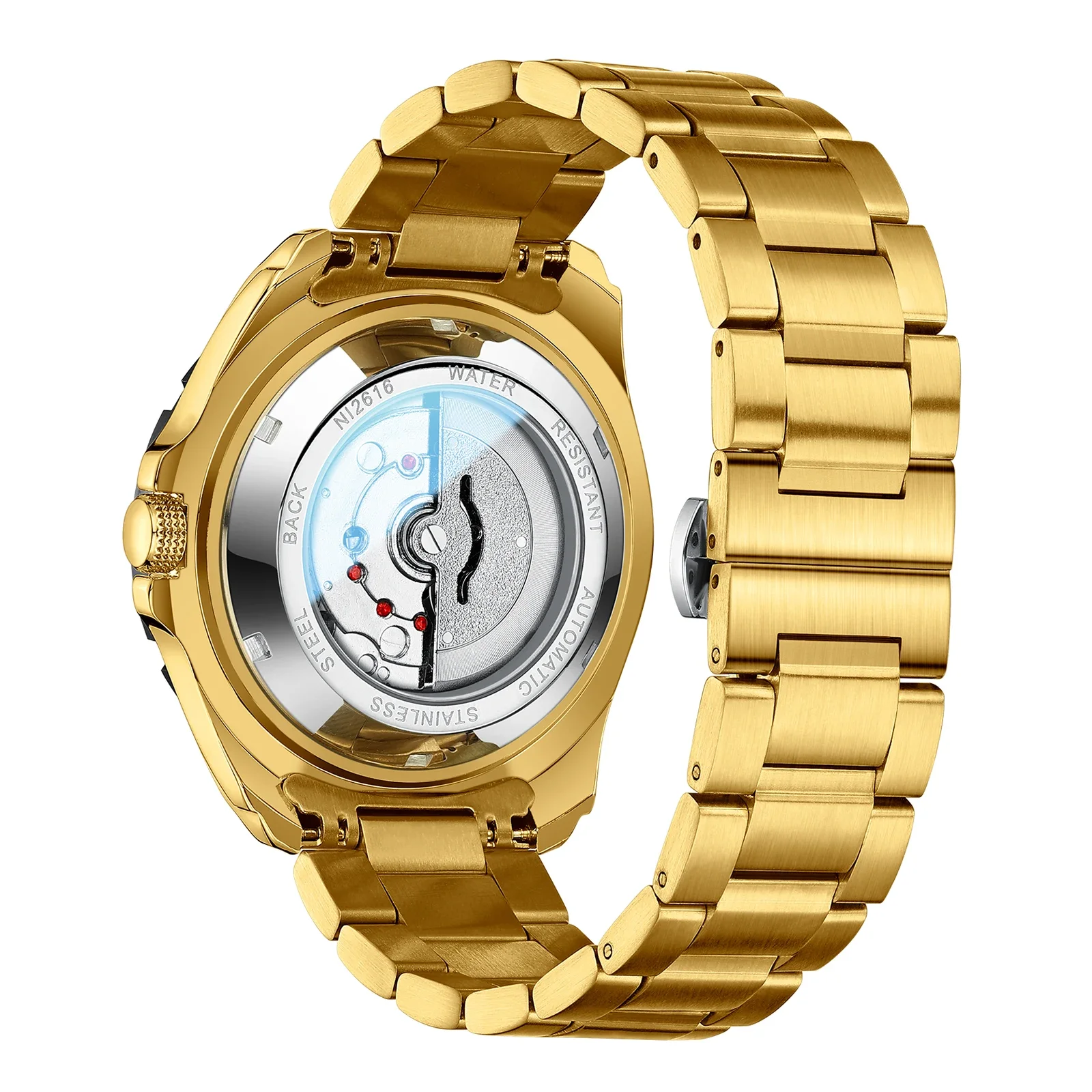 Nibosi-メンズ防水発光クロノグラフ時計、高級スポーツウォッチ、自動時計、トップブランド