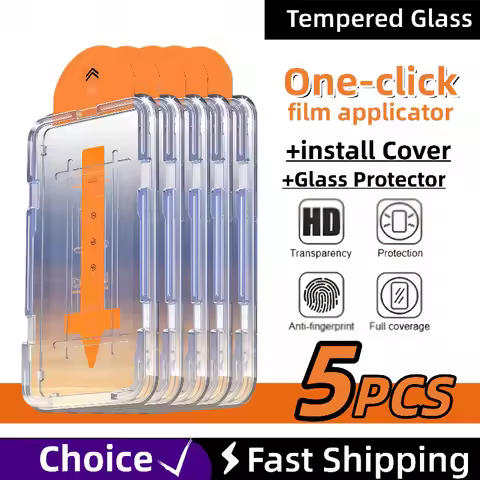 5Pcs For Samsung Galaxy S25 S24 Ultra S23 S22 S21 Plus A35 A34 A54 A16 A36 A55 A56 A25 A15 5G Screen Protector Tempered Glass