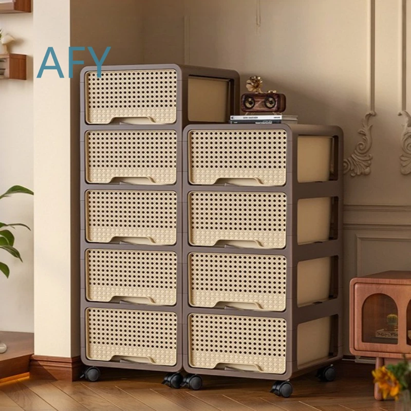 Removable Living Room Cabinet for Space Saving Storage Multi Layer Drawer Modern Bedroom Cabinets for Snack Luxury Furniture