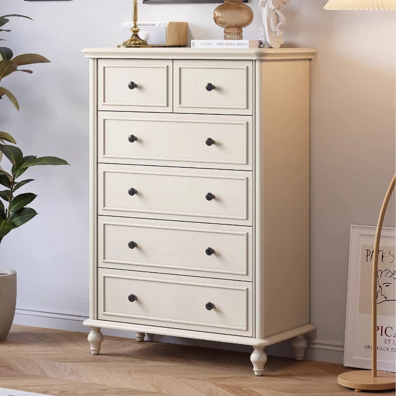

American white chest, living room against the wall storage cabinet, solid wood 569 chest cabinet, cream wind bedroom storage