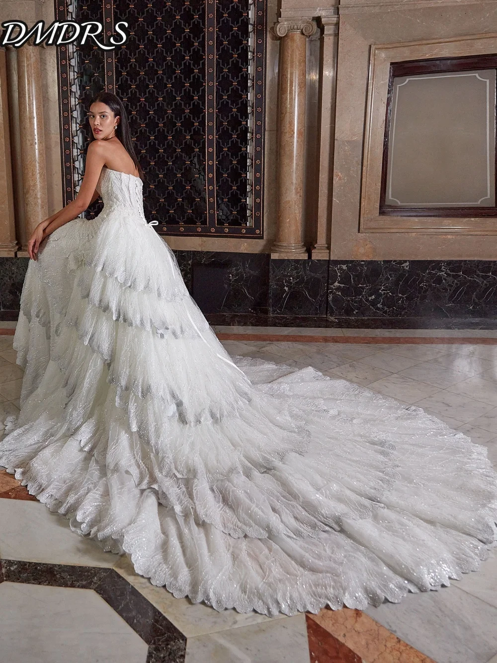 فساتين زفاف أنيقة حورية البحر أنيقة زين زي العرائس الرسمي بلا أكمام الطابق طول فساتين الزفاف Vestidos De Novia