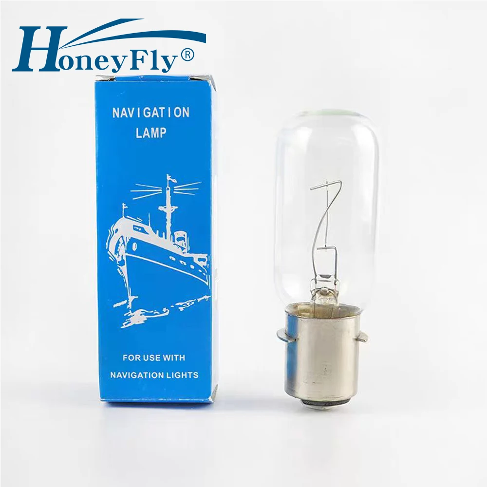 HoneyFly 5pcs P28S Marine Bulb 24V/110V/220V 60W 40W T38 790434 790433 790432 790431 790449A Navigation Clear Bulb Ship Boat