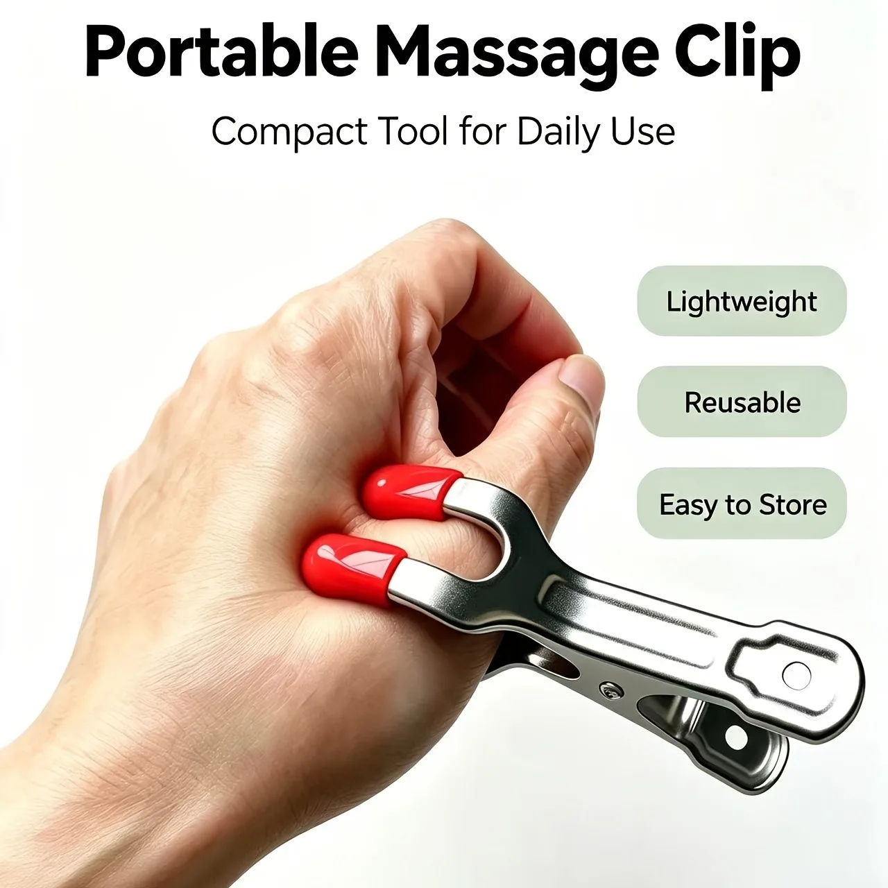 2 piece thumb and ear massage clip, acupoint massage clip, meridian conditioning and health manual massage tool