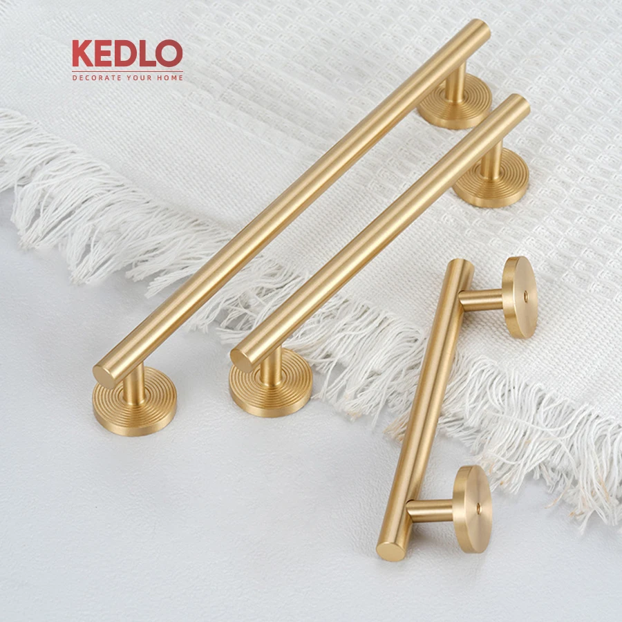 KEDLO moderner minimalistischer Massivmessing-Goldgriff für Küchenschubladen, 500 mm lang. – Detail 1